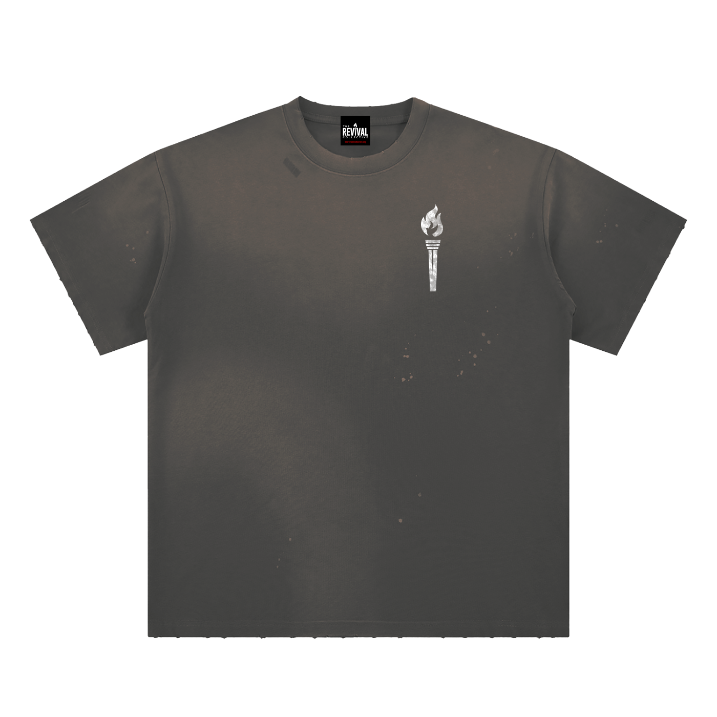 Hand-Frayed Sunfade Paint Splatter T-Shirt
