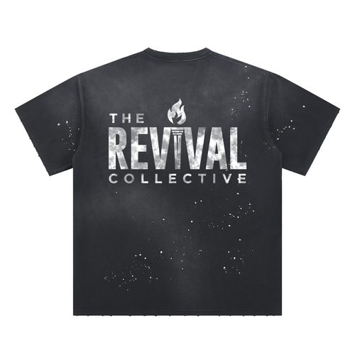 Hand-Frayed Sunfade Paint Splatter T-Shirt